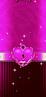 Elegant pink heart wallpaper with intricate design.