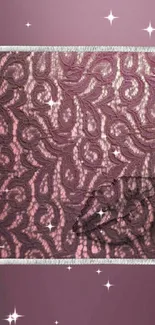 Elegant dusty pink lace patterned wallpaper for mobile devices.