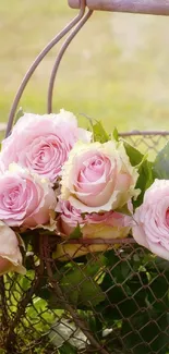 Beautiful pink roses in an elegant arrangement.