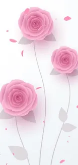 Elegant pink roses on a light background.