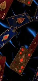 Artistic poker card wallpaper with elegant design and rich colors.