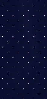 Navy blue wallpaper with white polka dots for mobile phones.