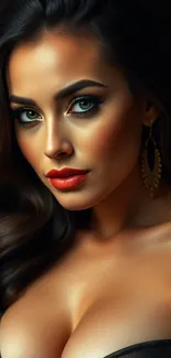Elegant portrait wallpaper featuring a stylish woman