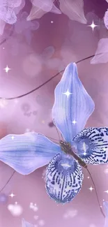 Purple butterfly with floral background wallpaper.