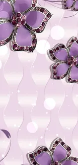 Intricate purple floral pattern with elegant design.