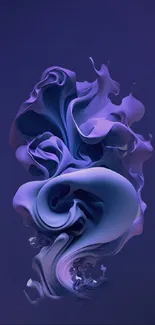 Elegant abstract purple fluid art design for mobile wallpaper.