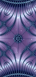 Intricate purple fractal wallpaper design.