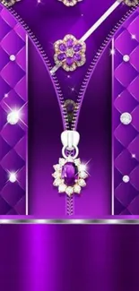 Purple jewel mobile wallpaper with floral patterns.