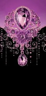 Elegant purple jewel wallpaper with intricate gemstone details.