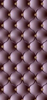 Elegant purple quilted pattern with gold button accents.