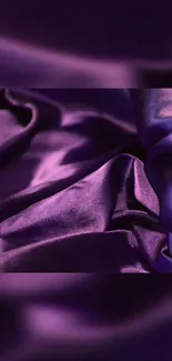 Elegant deep purple satin fabric wallpaper.