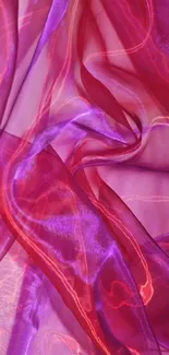 Elegant purple silk with flowing wave patterns.