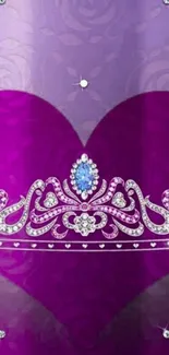 Purple tiara mobile wallpaper with elegant design.