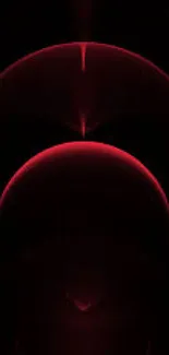 Red abstract mobile wallpaper with glowing orbs and dark shadows.