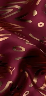 Abstract red and gold fluid design wallpaper for phones.