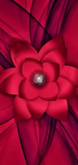 Stylish red flower on a vibrant background.