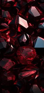 Red gemstones creating a luxurious abstract design for mobile wallpaper.