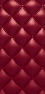 Quilted maroon leather texture wallpaper for mobile devices.