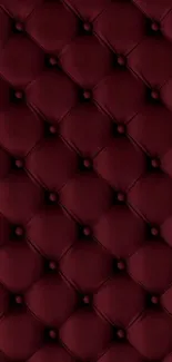 Dark red tufted leather texture wallpaper for mobile.