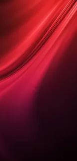 Mobile wallpaper with elegant red wave design and smooth gradient.