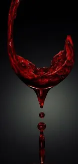 Elegant red wine splash captured with droplets in a dark, luxurious setting.