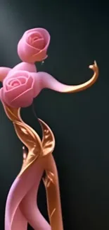 Abstract floral sculpture resembling a ballet dancer.
