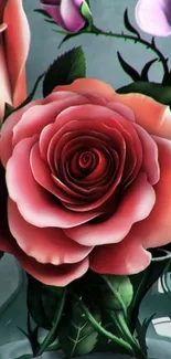 Beautiful rose bouquet in a glass vase.