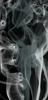 Abstract smoke design with dark background.