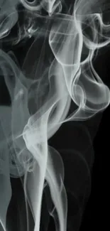 Elegant smoke art on a dark background wallpaper.