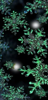 Intricate snowflake design on dark background wallpaper.