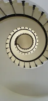 Spiral staircase creating a mesmerizing spiral view.