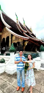 Wat Xieng Thong temple with ornate architecture in Laos.