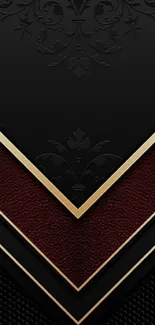 Luxurious black, red, and gold mobile wallpaper with textured design.