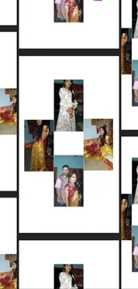 Collage of people in traditional attire with vibrant colors.