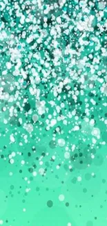 Turquoise bokeh sparkle wallpaper design.