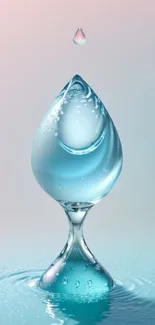 Elegant water drop design with pastel hues.