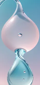 Artistic water droplet with gradient background