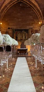 Beautiful wedding venue with floral decor and elegant ambiance.