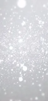 White sparkle mobile wallpaper with elegant glittering dots.