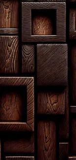 Intricate wooden frames with dark brown tones.