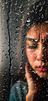 Close-up portrait of a girl with an emotional expression.