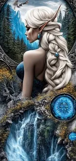 Enchanted elf fantasy art with nature elements