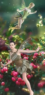 Enchanting fairy art wallpaper with vibrant colors and magical scenes.