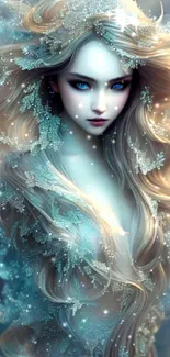 Enchanting fantasy art of mystical figure with flowing hair and ethereal beauty.