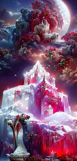 Enchanting fantasy castle with vibrant colors.