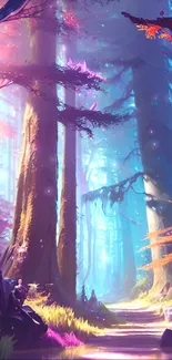 Magical fantasy forest with vibrant colors and mystic ambiance.