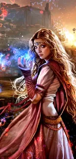 Enchanting fantasy character with magic glow.