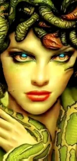 Stunning Medusa illustration with vivid colors and mythological details.