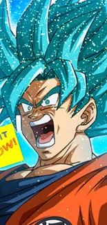 Anime character with blue hair and 'Do It Now!' text on starry blue background.