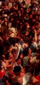 Energetic crowd at a live music concert.